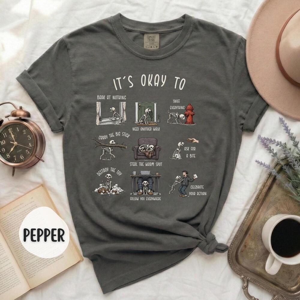 Halloween Shirt, Skeleton Halloween Shirt, Funny Dog Shirt, Dog